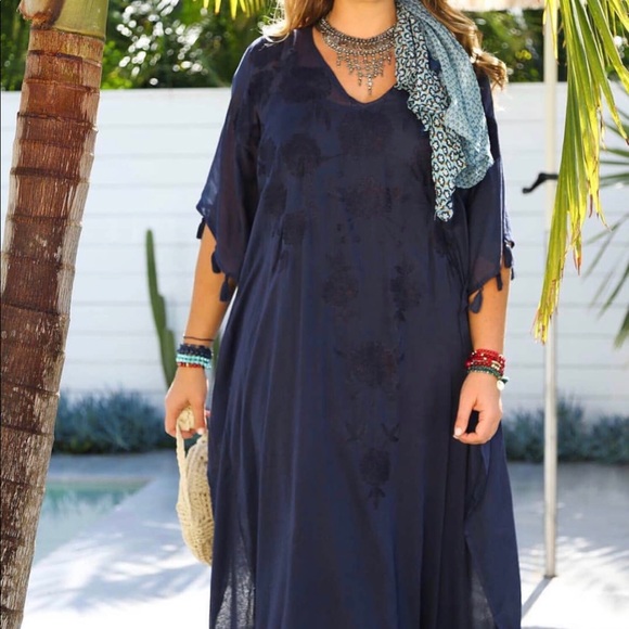 Adrift embroidered kaftan - Picture 2 of 4